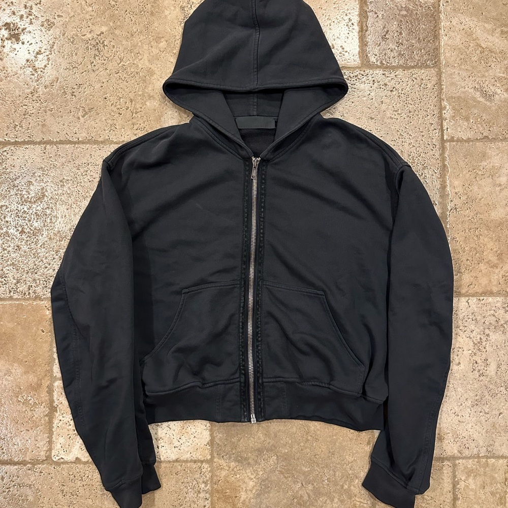 Haider Ackermann OG FW14 Suede Trim Zip Up Hoodie